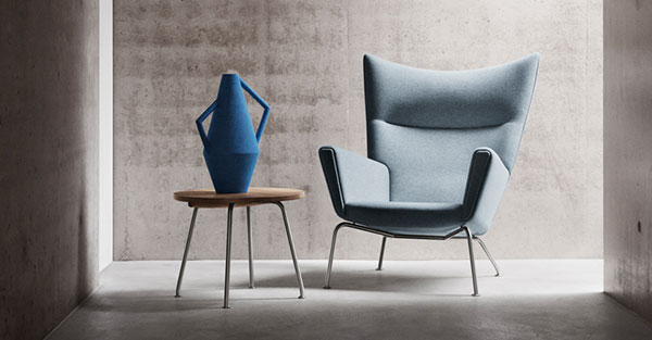 The original Hans Wegner designed Wing Lounge Chair is available now from Utility