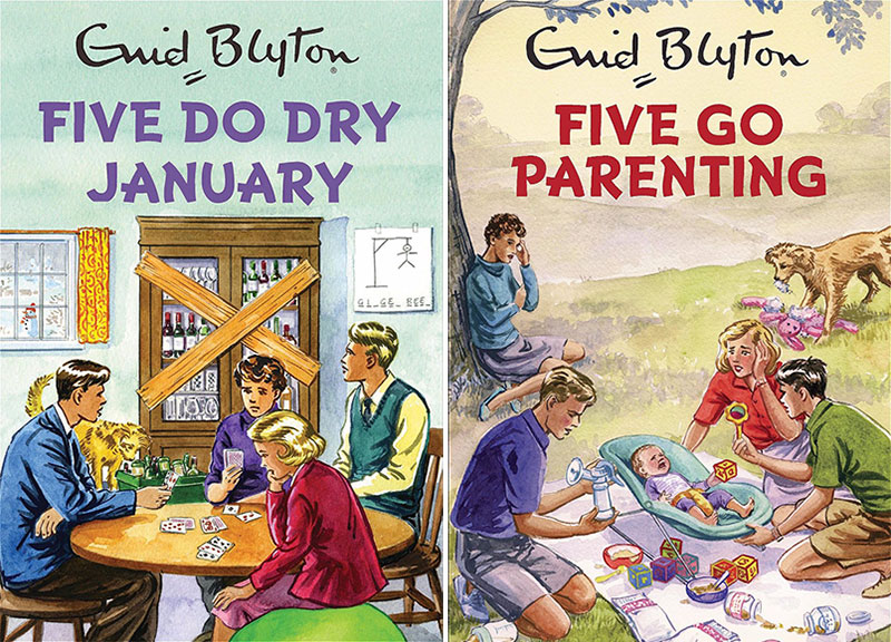 Enid Blyton Famous Five Spoof Covers