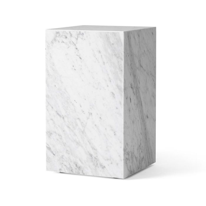 Audo Copenhagen Marble Tall Plinth - White Carrara