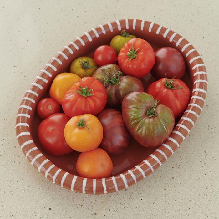 HAY Barro Oval Dish Large - Natural with Stripes