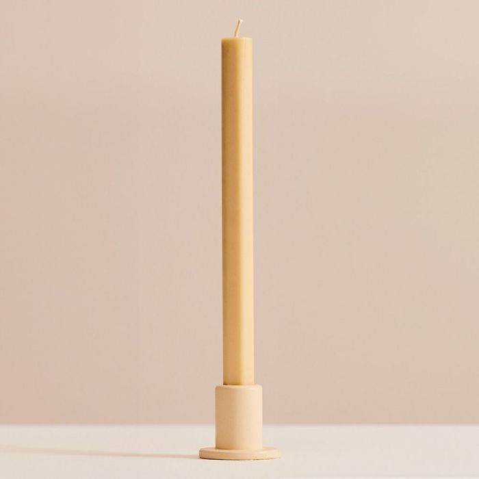  HAY Tube Concrete Candleholder - Lime Yellow
