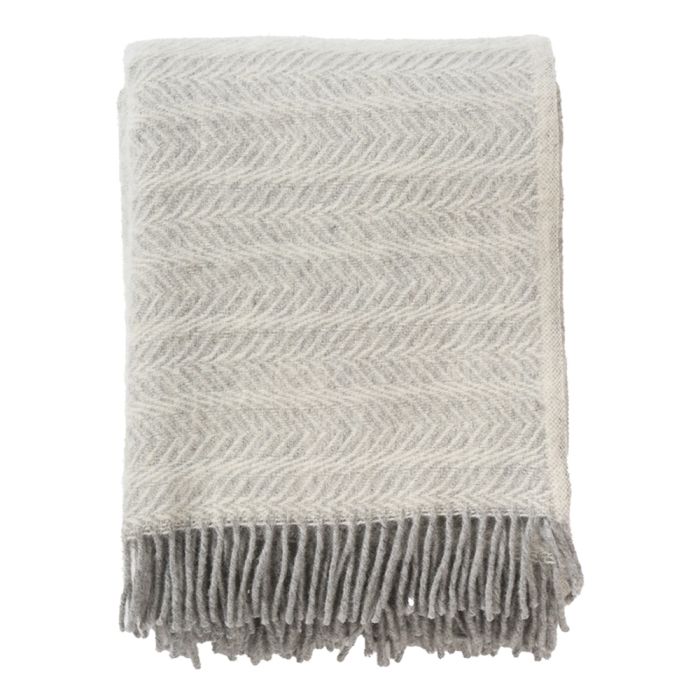 Klippan Alm Lambswool Throw, Ash