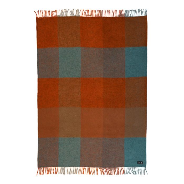 Klippan Gotland & Lambswool Throw, Gotland Check Orange