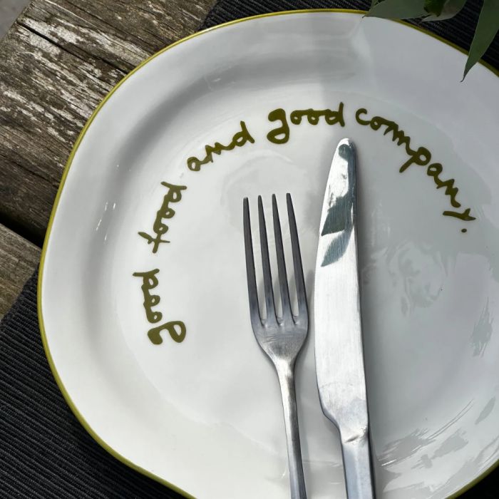 MAEGEN Statement Plate - Good Food and Good Company
