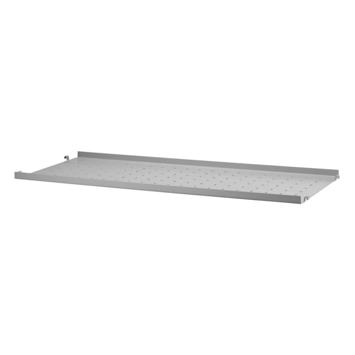 String Shelving Low Edge Metal Shelf - 78 x 30cm Light Grey
