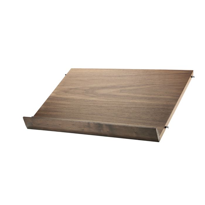 String Magazine Shelf Wood 58x30, Walnut