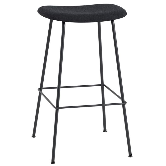 Muuto Fiber Counter Stool - Upholstered with Tube Base