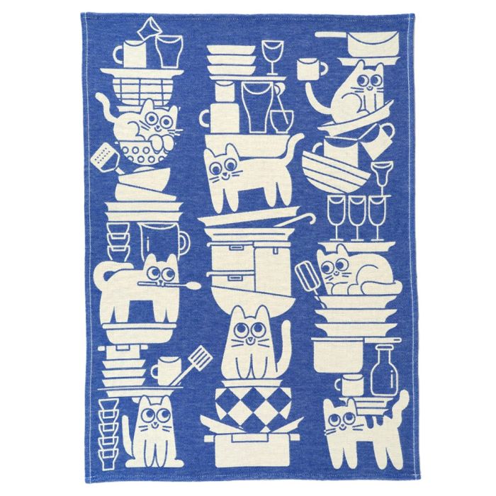 Wrap Tea Towel - Kitchen Cats
