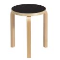 Artek Stool 60 - Black Linoleum 