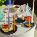 Broste Candle Plate Mie Iron 16cm - Light Yellow