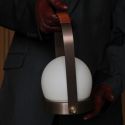 Audo Copenhagen Carrie Portable Table Lamp with Leather Handle