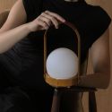 Audo Copenhagen Carrie Portable Table Lamp with Leather Handle