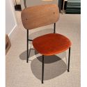 Audo Co Chair - Upholstered Seat, Black Frame