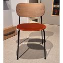 Audo Co Chair - Upholstered Seat, Black Frame