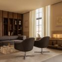 Audo Copenhagen Harbour Lounge Chair Swivel Base