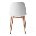 Audo Copenhagen Harbour Dining Side Chair - White Shell & Natural Stained Oak