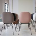 Gubi Beetle Dining Chair - Unupholstered - Metal Conic Leg Base