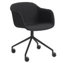 Muuto Fiber Armchair - Swivel Base Upholstered with Castors