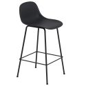 Muuto Fiber Recycled Bar / Counter Stool - Tube Base with Back