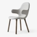 &Tradition JH1 Catch Chair with Wooden Leg Base
