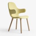 &Tradition JH1 Catch Chair with Wooden Leg Base