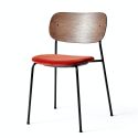 Audo Co Chair - Upholstered Seat, Black Frame