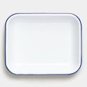 Falcon Enamelware 5 Piece Bake Set - White with Blue rim
