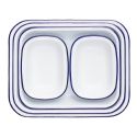 Falcon Enamelware 5 Piece Bake Set - White with Blue rim