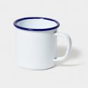 Falcon Enamelware Mug 350ml - White with Blue Rim