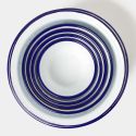 Falcon Enamelware 6 Piece Prep Set - White with Blue rim