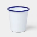 Falcon Enamelware Tumbler 310ml - White with Blue rim