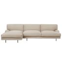 Gubi Flaneur Sofa - 3 Seater Sofa with Chaise Longue