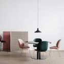 Gubi Beetle Dining Chair - Front Upholstery - Metal Leg Base