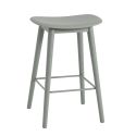 Muuto Fiber Recycled Bar / Counter Stool - Wood Base