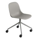 Muuto Fiber Recycled Side Chair - Swivel Base with Castors
