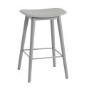 Muuto Fiber Recycled Bar / Counter Stool - Wood Base