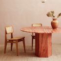 Gubi Epic Round Dining Table - Travertine