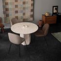 Gubi Epic Round Dining Table - Travertine