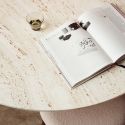 Gubi Epic Round Dining Table - Travertine