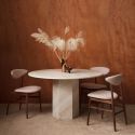 Gubi Epic Round Dining Table - Travertine