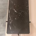 Gubi TS Console 2 Tier Black Marquina Marble, Black Tray & Black Frame