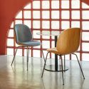 Gubi Beetle Chair - Front Upholstery - Metal Leg Base - Veneer Shell 