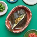 HAY Barro Oval Dish Large - Natural with Stripes