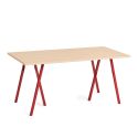 Hay Loop Stand Rectangular Dining Table - Wooden Tabletop