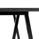 HAY Loop Rectangular Dining Table - 160 x 77.5cm, Black Lino