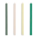 HAY Square Candle Set of 4 - Greens & Whites
