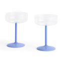 HAY Tint Coupe Glass - Set of 2 - Jade Light Blue