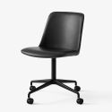 &Tradition Rely Chair HW24 - Upholstered Swivel with Seat Cushion and Castor Base