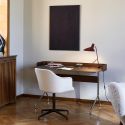 &Tradition Rely Chair HW46 - Upholstered with Seat Cushion, Arms and Swivel Cross Base