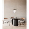 Gubi Violin Chair - Wooden Backrest, Upholstered Seat